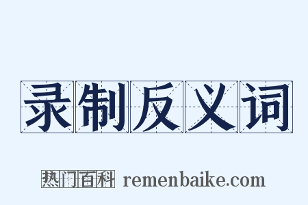 录制反义词是什么意思的图片